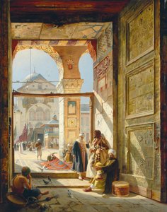 باب الجامع الأموي الكبير ، دمشق ، 1890