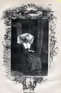 صورة الأخت سيمبليس - رسم توضيحي لغوستاف بريون (1824-1877) لـ "البؤساء - الجزء الأول: فانتين" بقلم فيكتور هوغو (1802-1885) 1862 بواسطة غوستاف بريون