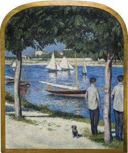 La Berge du Petit Gennevilliers and the Seine ، 1890. بواسطة غوستاف كايليبوت