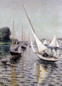 سباق القوارب في Argenteuil ، 1893. بواسطة غوستاف كايليبوت