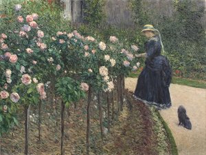 الورود ، الحديقة في Petit Gennevilliers - Gustave Caillebotte (1848-1894). زيت على قماش بواسطة غوستاف كايليبوت