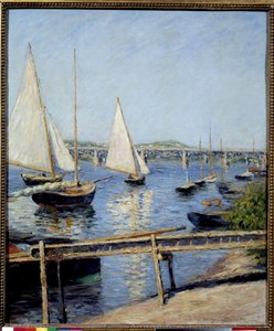 Sailboats in Argenteuil Painting by Gustave Caillebotte (1848-1894) 1888 Sun. 0,65x0,55 m Paris, musee d