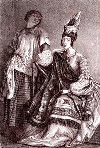 سيغناري , المرأة الأفريقية الفرنسية المولدة في مدينة سانت لويس, السنغال. 1861 (نقش)