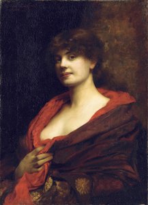 سيدة أنيقة ذات شال أحمر ، 1883