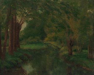 من المحتمل أن بروك في مقاصة بروك ، وادي Fontcouverte ، دراسة ، ربما 1862. بواسطة غوستاف كوربيت