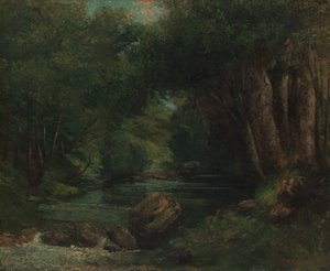 بروك في الغابة ، كاليفورنيا. 1868-1877. بواسطة غوستاف كوربيت