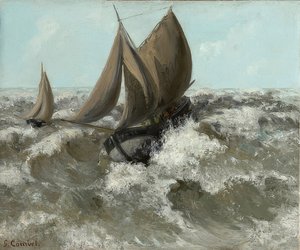المراكب الشراعية (المناظر البحرية). حوالي عام 1869 بواسطة غوستاف كوربيت