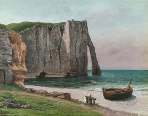 Felsen von Etretat (منحدر Etretat). أم 1869 بواسطة غوستاف كوربيت
