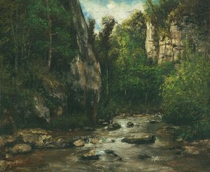 منظر طبيعي بالقرب من Puit Noir بالقرب من Ornans ، بعد عام 1872 بواسطة غوستاف كوربيت