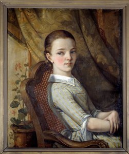 صورة جولييت كوربيه (1831-1915) ، أخت الفنان غوستاف كوربيه (1819-1877) 1844 بواسطة غوستاف كوربيت