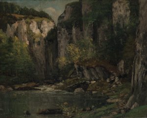 النهر والصخور ، 1873-1877. بواسطة غوستاف كوربيت