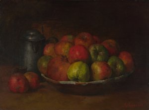 الحياة الساكنة مع التفاح والرمان ، 1871-1872 بواسطة غوستاف كوربيت