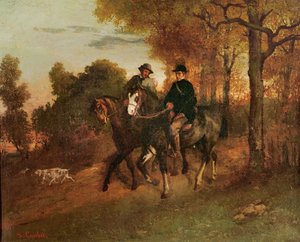 العودة من الصيد ، 1857 بواسطة غوستاف كوربيت