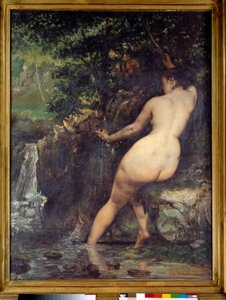المصدر أو المستحم عند المصدر لوحة غوستاف كوربيه (1819-1877) 1868 صن. 1،28x0،97 م باريس ، متحف دورسيه بواسطة غوستاف كوربيت