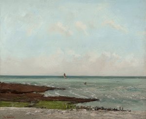 مغاسل في المد المنخفض ، Étretat. 1866 أو 1869 بواسطة غوستاف كوربيت