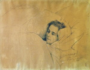 وفاة ماريا كونستانتينوفنا باشكيرتسيفا 1858-1884 ، 1884. بواسطة جوستاف كورتوا