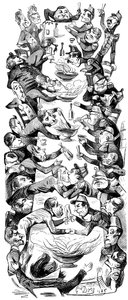 لكمة دولية ، رسم لمجلة Le Journal pour Rire ، 1849. بواسطة غوستاف دور