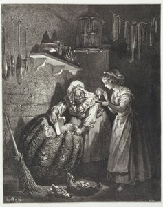 عرابة سندريلا واليقطين ، نقشها هيليودور جوزيف بيسان (1822-1890) c.1868 بواسطة غوستاف دور