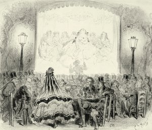 قاعة حفلات القهوة في فرنسا ، لبول غوستاف دوري (1832-1883) ، حوالي 1865 ، نقش. بواسطة غوستاف دور