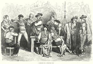 شركة في نزل إسباني (نقش) بواسطة غوستاف دور