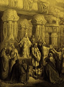 يعيد كورش السفن إلى المعبد. - الكتاب المقدس بواسطة غوستاف دور