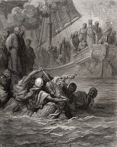 وفاة المعضم ، رسم توضيحي من "مكتبة الكرواسون" على يد ج. ميشو ، 1877 (ليثو) بواسطة غوستاف دور