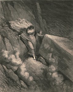 من الهاوية العميقة ، خلف غطاء نصب تذكاري كبير وقفنا متقاعدين ، c1890. بواسطة غوستاف دور