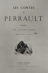 واجهة كتاب "Les Contes de Charles Perrault" ، الذي نشره ج. هيتزل بواسطة غوستاف دور
