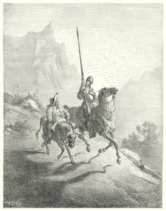 Gustave Dores Don Quixote: "It was yet early in the morning, at which time the sunbeams did not prove so offensive" (engraving) بواسطة غوستاف دور