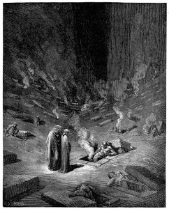 الجحيم: مدينة ديس ، الإله الروماني للعالم السفلي ، 1863 بواسطة غوستاف دور