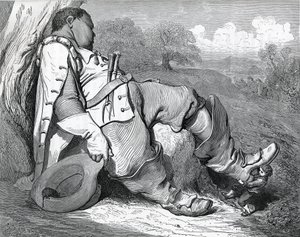 رسم توضيحي لـ "Le petit poucet" ، كتبه تشارلز بيرولت عام 1697 (1628-1703) بواسطة غوستاف دور