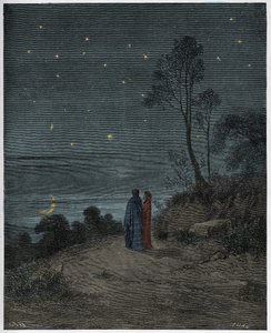 جحيم ، كانتو 2: سماء الليل الداكن ، صورة من "الكوميديا الإلهية" لدانتي أليغييري ، 1885 بواسطة غوستاف دور