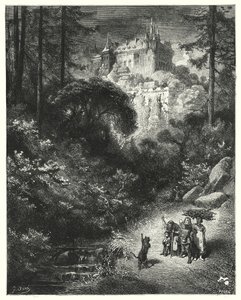 القط السيد أو القط بوت ؛ سنور في جزمة بواسطة Gustave Dore