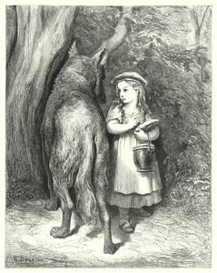 القليل ركوب هود الأحمر؛ القليل ركوب هود الأحمر بواسطة Gustave Dore