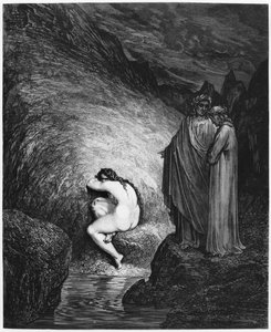 Myrrha ، رسم توضيحي من "الكوميديا الإلهية" (جحيم) لدانتي أليغييري (1265-1321) باريس ، تم نشره عام 1885