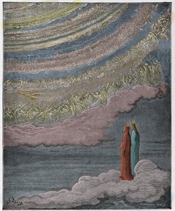 باراديسو ، كانتو 28: المجموعة المضيئة للسماء ، صورة من "الكوميديا الإلهية" لدانتي أليغييري ، 1885 بواسطة غوستاف دور