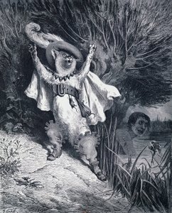 Puss in Boots ، رسم توضيحي لغوستاف دوري (1832-1883) للحكاية الخيالية من تأليف تشارلز بيرولت (1628-1703) بواسطة غوستاف دور