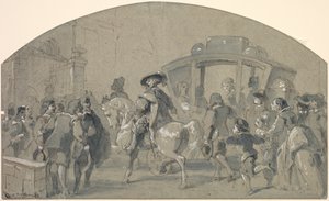 مستطيل مشهد الشارع ، مقابل الرسومات ، ج. 1848-49. بواسطة غوستاف دور