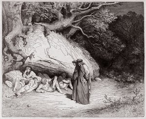 الكوميديا الإلهية (لا ديفينا كوميديا ، الكوميديا الإلهية) ، جحيم ، كانتو 4: الأرواح البريئة في طي النسيان - بقلم دانتي أليغييري (1265-1321) - رسم من غوستاف دوري (1832-1883) بواسطة غوستاف دور