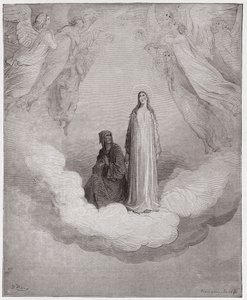 الكوميديا الإلهية (La Divina Commedia ، La Divine Comedie) ، Paradiso ، Canto 21: المباركة بياتريس في الدائرة السابعة - بقلم دانتي أليغييري (1265-1321) - رسم من غوستاف دوري (1832-1883) بواسطة غوستاف دور