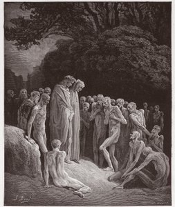 الكوميديا الإلهية (La Divina Commedia ، La Divine Comedie) ، Purgatorio ، Canto 23: أرواح الشره - بقلم دانتي أليغييري (1265-1321) - رسم من غوستاف دوري (1832-1883) بواسطة غوستاف دور