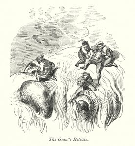 إطلاق سراح العملاق (نقش) بواسطة Gustave Dore