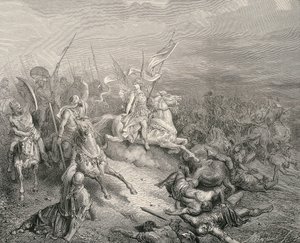 الكتاب المقدس. 1866. ملاك المكابيين. نقش بواسطة غوستاف دور