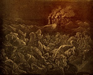 هرب المديانيون من قبل Doré - الكتاب المقدس بواسطة غوستاف دور