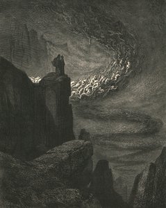 الانفجار العاصف للجحيم مع غضب لا يهدأ يدفع الأرواح ، c1890. بواسطة غوستاف دور