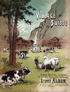 مزرعة في سويسرا. (نقش ، حوالي 1910)