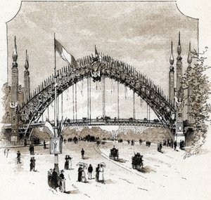 منظر لجسر المشاة في Pont de l