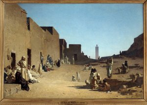 الأغواط. الصحراء الجزائرية. لوحة غوستاف غيوميت (1840-1887)