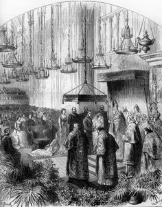زواج الأميرة ستيفاني من بلجيكا (1864-1945) والأرشيدوق رودولف النمساوي (1858-1889) في بازيليك أوغسطين في فيينا