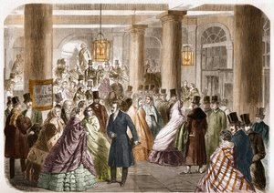 صدر المسرح الإيطالي (Salle Ventadour) في باريس عام 1858. رسم لجوستاف جانيت ونقش لجاهير. بواسطة جوستاف جانيت